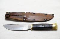 EXCELLENT JOHN WATTS (SHEFFIELD) FIXED BLADE KNIFE + SHEATH