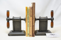 VERY COLLECTIBLE PAIR OF VISE BOOKENDS - RESTORATION HARDWARE