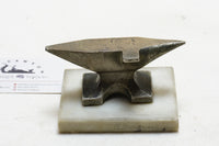 BEAUTIFUL SMALL ANVIL ON ORIGINAL MARBLE BASE