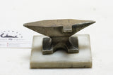 BEAUTIFUL SMALL ANVIL ON ORIGINAL MARBLE BASE