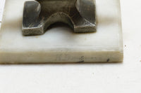 BEAUTIFUL SMALL ANVIL ON ORIGINAL MARBLE BASE