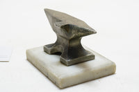 BEAUTIFUL SMALL ANVIL ON ORIGINAL MARBLE BASE