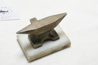 BEAUTIFUL SMALL ANVIL ON ORIGINAL MARBLE BASE