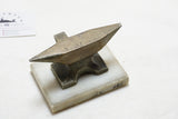 BEAUTIFUL SMALL ANVIL ON ORIGINAL MARBLE BASE