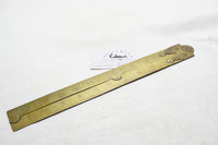 RARE EARLY RABONE BRASS FOLDING RULE WITH DECORATIVE HINGE