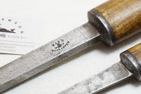 FINE PAIR OF HEAVY MORTISE CHISELS - 1/8" & 3/8"