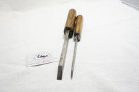 FINE PAIR OF HEAVY MORTISE CHISELS - 1/8" & 3/8"