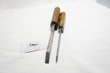 FINE PAIR OF HEAVY MORTISE CHISELS - 1/8" & 3/8"