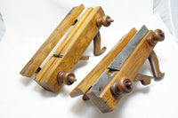 BEAUTIFUL PAIR OF D. R. BARTON HANDLED PLANK MATCH TONGUE & GROOVE PLANES