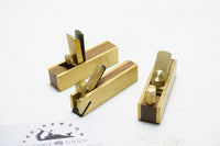 N.O.S SET OF 3 ROSEWOOD & BRASS MINIATURE PLANES