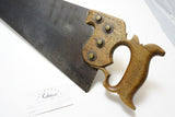 1870 DISSTON & SON CONICAL NUT NO 12 REFINED LONDON SPRING SAW - BOSTON