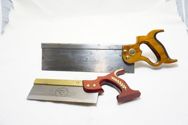 FINE PAIR OF SARGENT + SLACK BACK SAWS