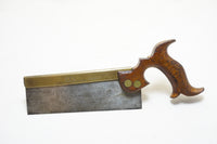 VERY FINE CA 1880 SPEAR & JACKSON NO. 26 BRASS BACK DOVETAIL SAW - 8" 16 TPI