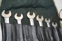VINTAGE GRAY-BONNEY BSW (WHITFORD) WRENCH SET OF 6 IN ORIGINAL ROLL