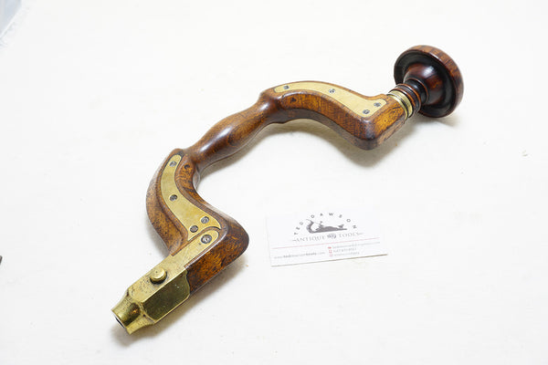 GORGEOUS T. E. WELLS ROSEWOOD & BRASS PLATED BRACE