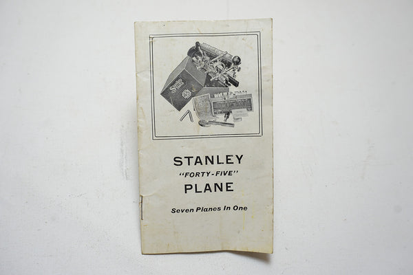 ORIGINAL 1942 STANLEY 45 PLANE BOOKLET