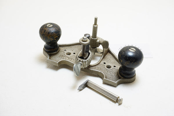 EXCELLENT WORKING STANLEY NO. 71 ROUTER PLANE - TWO IRONS
