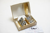 RARE NOS PAIR OF DOUBLE FLAT + CURVED BOTTOM BRONZE FINGER PLANES - ALDON