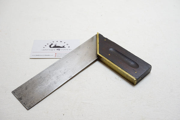 FINE STANLEY SWEETHEART NO. 2 COMBINATION TRY + MITER SQUARE - 7"