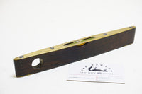 UNCOMMON E PRESTON ROSEWOOD & BRASS TORPEDO LEVEL - 9"
