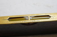 UNCOMMON E PRESTON ROSEWOOD & BRASS TORPEDO LEVEL - 9"