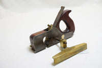 UNUSUAL HANDLED MAHOGANY INFILL DOVETAILED RABBET PLANE