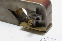 UNUSUAL HANDLED MAHOGANY INFILL DOVETAILED RABBET PLANE
