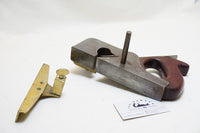 UNUSUAL HANDLED MAHOGANY INFILL DOVETAILED RABBET PLANE