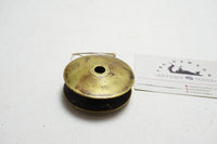 LOVELY EARLY BRASS PLUMB REEL WITH GREAT PATINA