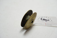 LOVELY EARLY BRASS PLUMB REEL WITH GREAT PATINA