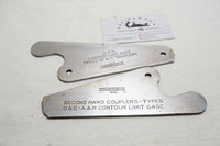 UNCOMMON PAIR OF PRATT & WHITNEY RAILROAD CONTOUR LIMIT GAGES