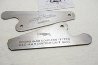 UNCOMMON PAIR OF PRATT & WHITNEY RAILROAD CONTOUR LIMIT GAGES