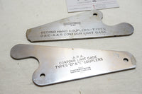 UNCOMMON PAIR OF PRATT & WHITNEY RAILROAD CONTOUR LIMIT GAGES