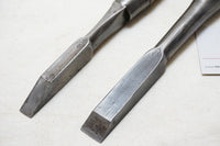 PAIR OF JAPANESE MORTISE CHISELS / MOKOUMACHI NOMI - 7/16" & 11/16"