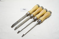 LIKE NEW SET OF 4 ROBERT SORBY HEAVY MORTISE CHISELS - 1/4" ~ 5/8"