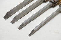 LIKE NEW SET OF 4 ROBERT SORBY HEAVY MORTISE CHISELS - 1/4" ~ 5/8"