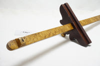 STUNING BIRDSEYE MAPLE AND MAHOGANY PANEL SLITTING GAUGE - 24"
