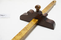 STUNING BIRDSEYE MAPLE AND MAHOGANY PANEL SLITTING GAUGE - 24"