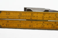 UNCOMMON STANLEY SW NO. 5 BOXWOOD & BRASS FOLD RULE - 2FT 2 FOLD
