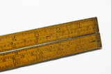 UNCOMMON STANLEY SW NO. 5 BOXWOOD & BRASS FOLD RULE - 2FT 2 FOLD