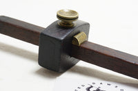 LOVELY MAHOGANY & BRASS DOUBLED ENDED MARKING GAUGE
