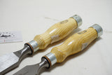 LIKE NEW PAIR OF HEAVY MARPLES MORTISE CHISELS - 1 1/4 & 1 1/2"