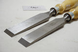 LIKE NEW PAIR OF HEAVY MARPLES MORTISE CHISELS - 1 1/4 & 1 1/2"