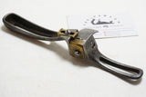 FINE SNELL & ATHERTON CAST IRON AND BRASS CURVED LEATHER SHAVE