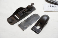 GOOD LOT OF 3 1800s TOOLS - STANLEY 103 PLANE, SQUARE, SPOKESHAVE