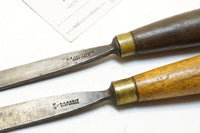 2 ADDIS SKEW AND STRAIGHT CARVING CHISELS - 1/2", 5/8"