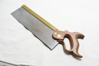 UNUSED WENZLOFF & SONS BRASS BACK SAW - 12" , 13 TPI