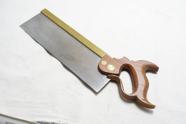 UNUSED WENZLOFF & SONS BRASS BACK SAW - 12" , 13 TPI