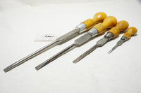 MINT SET OF 4 MARPLES BOXWOOD CABINETMAKERS SCREWDRIVERS - 6 3/4" ~ 16 1/4"