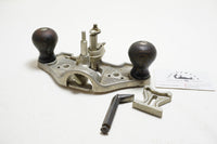 FINE STANLEY NO. 71 ROUTER PLANE - 2 CUTTERS AND FENCE